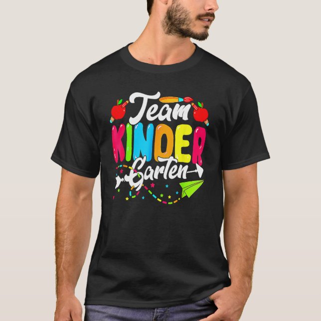 T-shirt Cute Team Kindergarten Happy Back To School Teache (Devant)