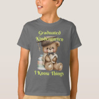 Cute Teddy Bear Kindergarten Grad Knows Things