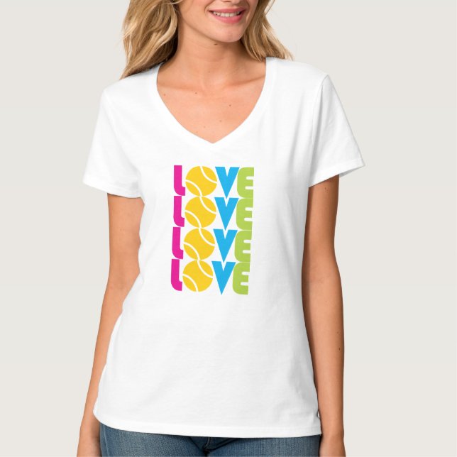 T-shirt Cute Tennis LOVE - (Devant)