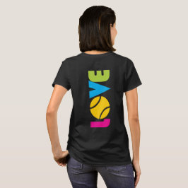 T-shirt Cute Tennis LOVE, nom personnalisé