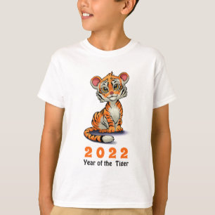 T-shirt Cute Tiger Cub Nouvel An chinois du Tiger 2022