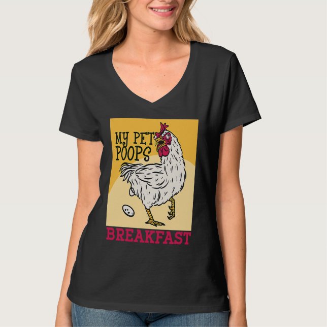 T-shirt Cute toddler chicken butt my pet poops breakfast c (Devant)