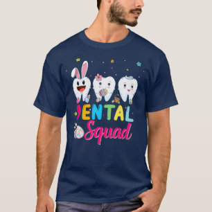 T-shirt Cute Tooth Dental Squad Dental Assistant Pâques