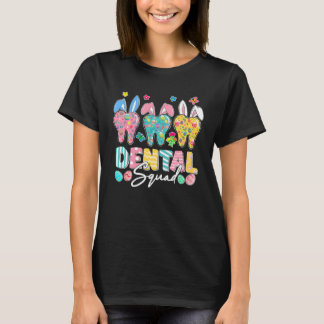 T-shirt Cute Tooth With Bunny Ear Easter Dental Squad Dent