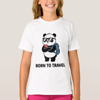 T-shirt Cute Travel Panda – Born to Travel