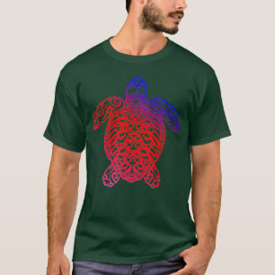 T-shirt Cute Trendy Sea Turtle Ocean Blue Tribal Cadeau