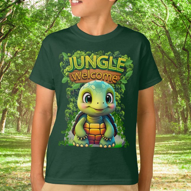 T-shirt Cute Turtle Faune Animal Tortoise Caractère 🐢 (Fun Jungle Baby Turtle T-shirt, Cute Tortoise Woodland Wildlife Tee, Animal Nature-Inspired Shirt 🐢)