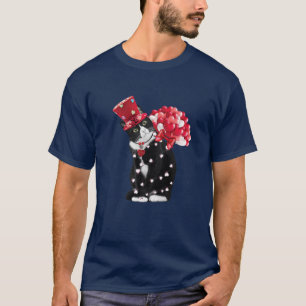 T-shirt Cute Tuxedo Valentines Jour Coeurs Balloon Pour Ch