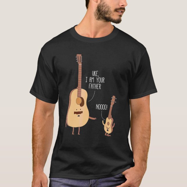 T-shirt Cute Uke Je Suis Votre Père Ukulele Guitare Musiqu (Devant)