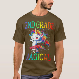 T-shirt Cute Unicorn 2e année est magique Retour à l'école