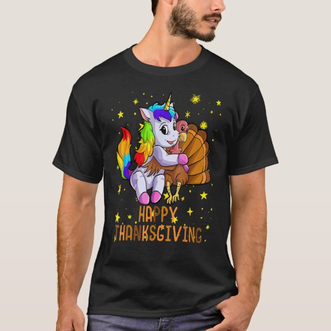 T-shirt Cute Unicorn Accrocs Turquie Bons thanksgivings fi (Devant)