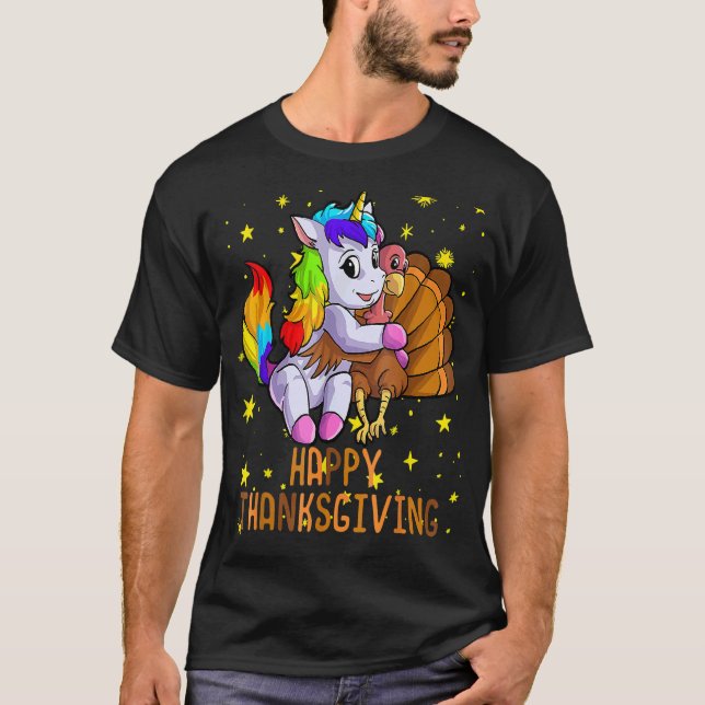 T-shirt Cute Unicorn Accrocs Turquie Bons thanksgivings fi (Devant)