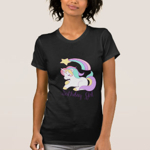 T-shirt Cute Unicorn Anniversaire Girl Typographie tendanc