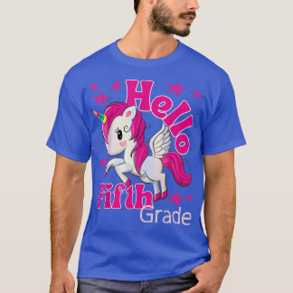T-shirt Cute Unicorn Bonjour 5ème Année 2022 Retour À L'Éc