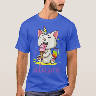 T-shirt Cute Unicorn Cat Eating Ice Cream Caticorn Pajama