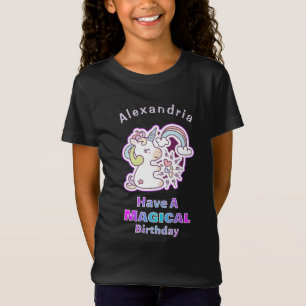 T-Shirt Cute Unicorn Ont Un Enfant Magique Anniversaire