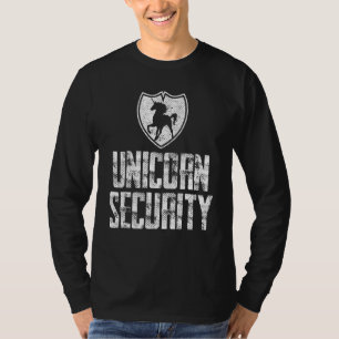 T-shirt Cute Unicorn Sécurité Et Protec Présente