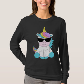 T-shirt Cute Unicorn Sunglasses Magical Unicorns Fantasy M