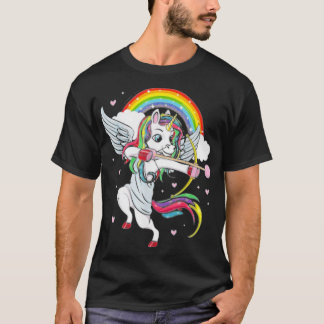 T-shirt Cute Unicorn Valentines Jour Coeur Filles Enfants 