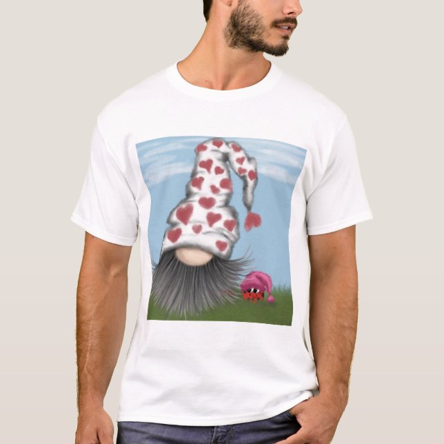 T-shirt Cute Valentine Gnome (Devant)