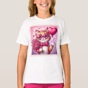 T-shirt Cute Valentine's day cat/chaton