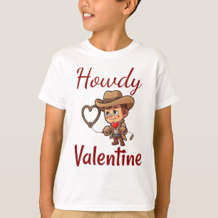T-shirt Cute Valentine's Day Cowboy "Howdy Valentine"