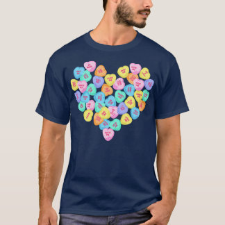 T-shirt Cute Valentines Jour Coeurs Candy Valentines Aimer