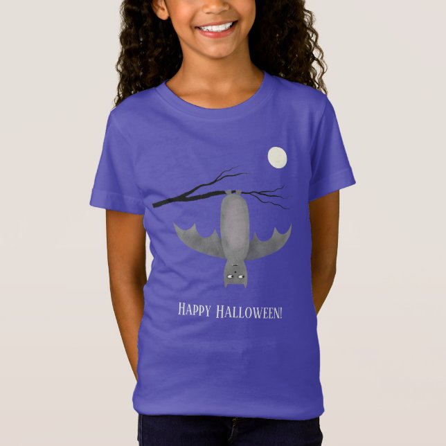 T-Shirt Cute Vampire Bat Halloween (Devant)