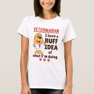 T-shirt Cute vétérinaire animal docteur Dogtor Ruff Idea