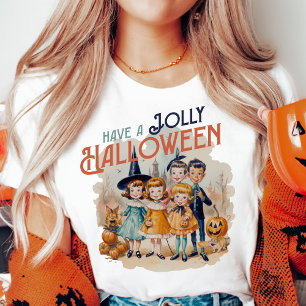 T-shirt Cute Vintage Retro Avoir Une Jolly Halloween