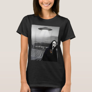 T-shirt Cute visage effrayant selfie fantôme d'horreur ave