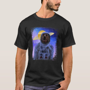T-shirt Cute Weimaraner Avec Casque Astronaut Galaxie Exté