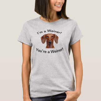 T-shirt Cute Weiner Chien Typographie Je suis Weiner