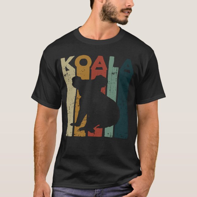 T-shirt Cute Womens Mens Kids Retro Koala Bear  Zookeeper (Devant)
