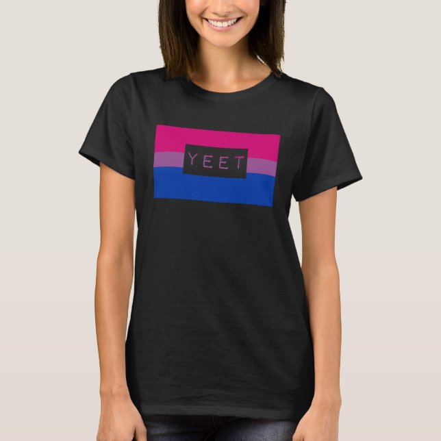 T-shirt Cute Yeet Meme Gay Bisexual Pride Flag Queer (Devant)