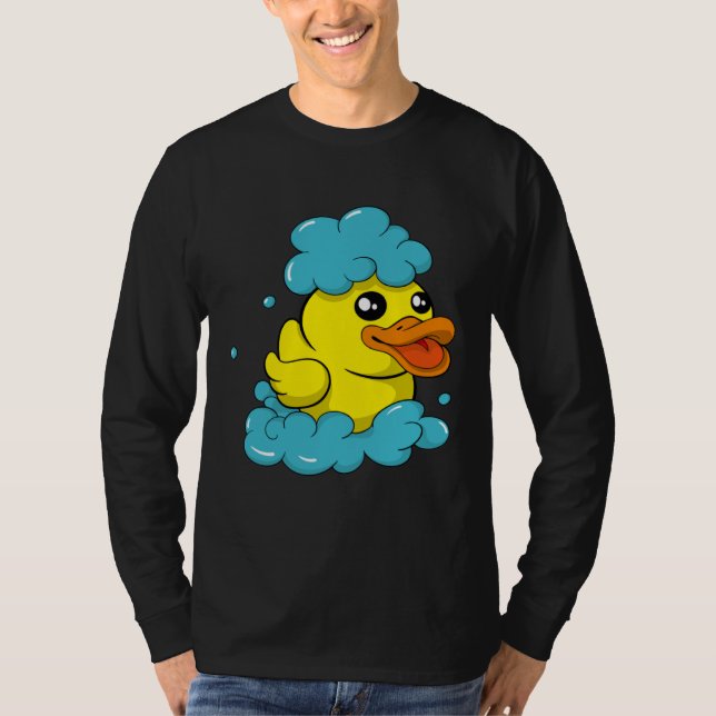 T-shirt Cute Yellow Bath Duck  Soap Maker Bath Foam (Devant)