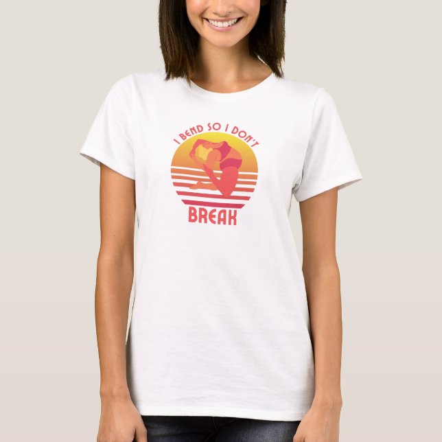 T-shirt Cute Yoga Sunset Pose Yoga Instructor Meditation (Devant)