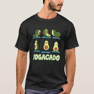 T-shirt Cute Yogacado Avocat Yoga Asana Poses Méditation