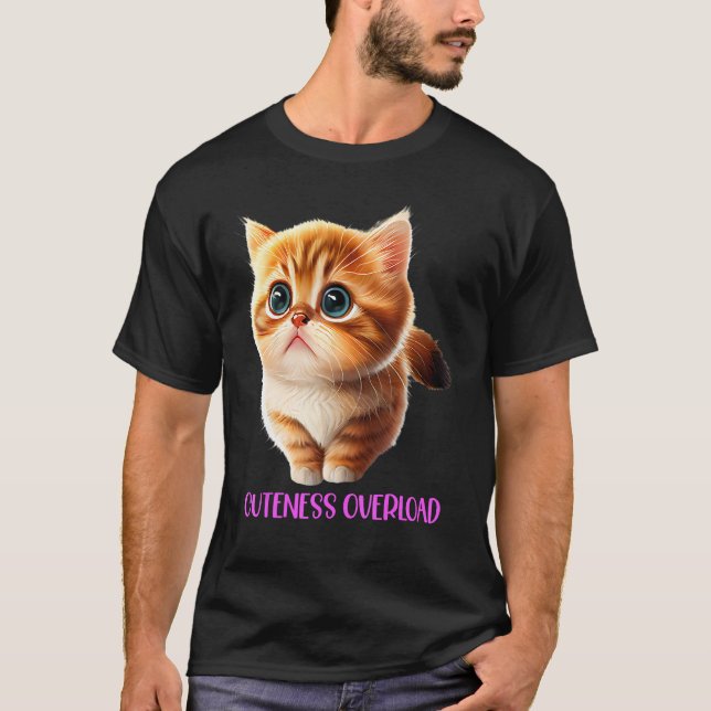 T-shirt Cuteness Overload Cute Cat Kitten Belle Plutôt jol (Devant)