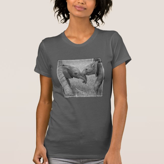 T-shirt Cutest Baby Animals | Baby Elephants Greeting (Devant)