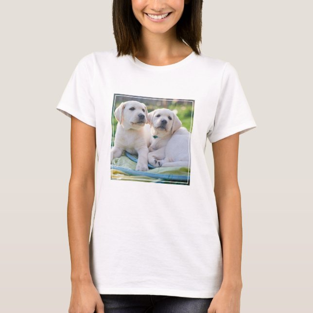 T-shirt Cutest Baby Animals | Yellow Labrador Retrievers (Devant)