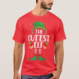 T-shirt Cutest Elf Matching Family Group Christmas Party P