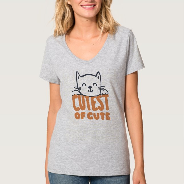 T-shirt Cutest of Cute Cat 😻 (Devant)