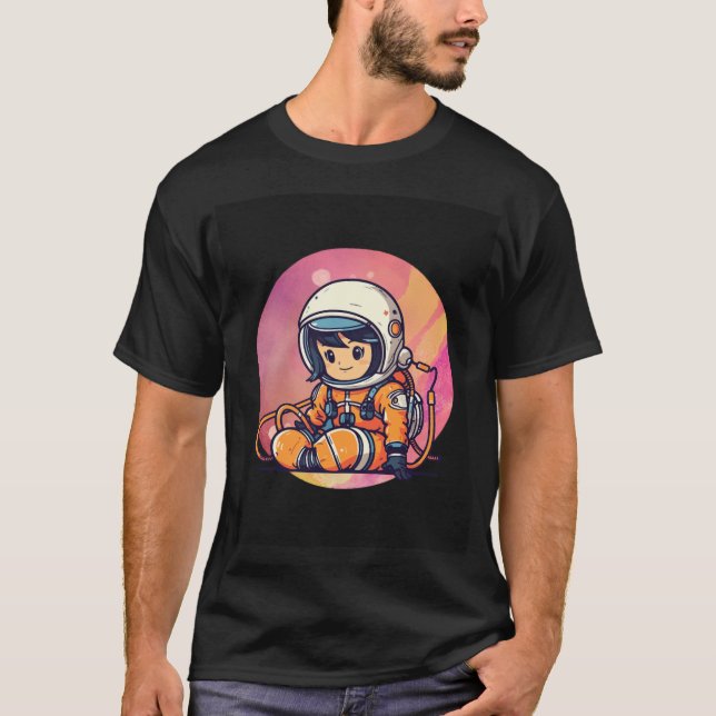 T-shirt Cutie cosmique - Petite aventure des astronautes (Devant)