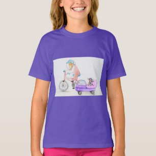T-shirt Cutie le tour de bicyclette de cobaye avec un ami