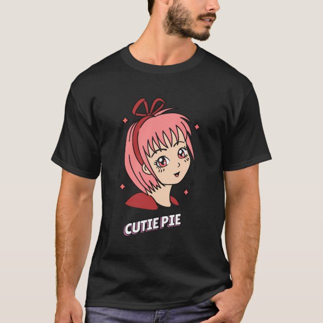 T-shirt Cutie Pie Cute Funny Anime Girl Designs Présents (Devant)