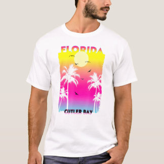 T-shirt Cutler Bay Florida Fl Summer Vintage Sunset