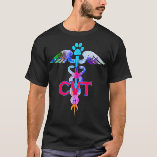 T-shirt CVT Certified Veterinary Technician Paw Print Cadu