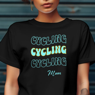T-shirt Cyan super Cyclisme Maman pour Femme biker