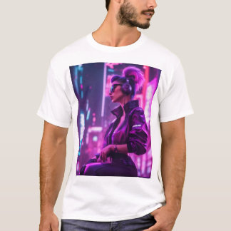 T-shirt Cyber fille